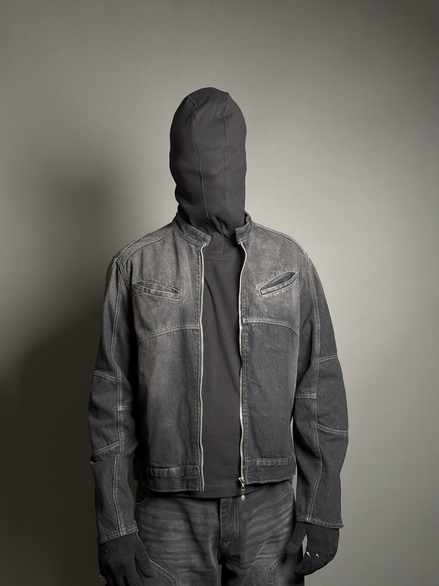 Denim Biker Jacket