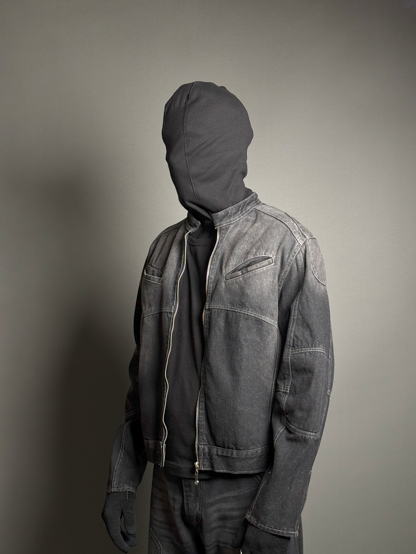 Denim Biker Jacket