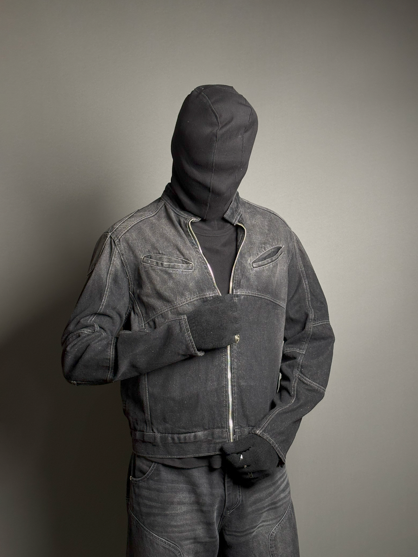 Denim Biker Jacket
