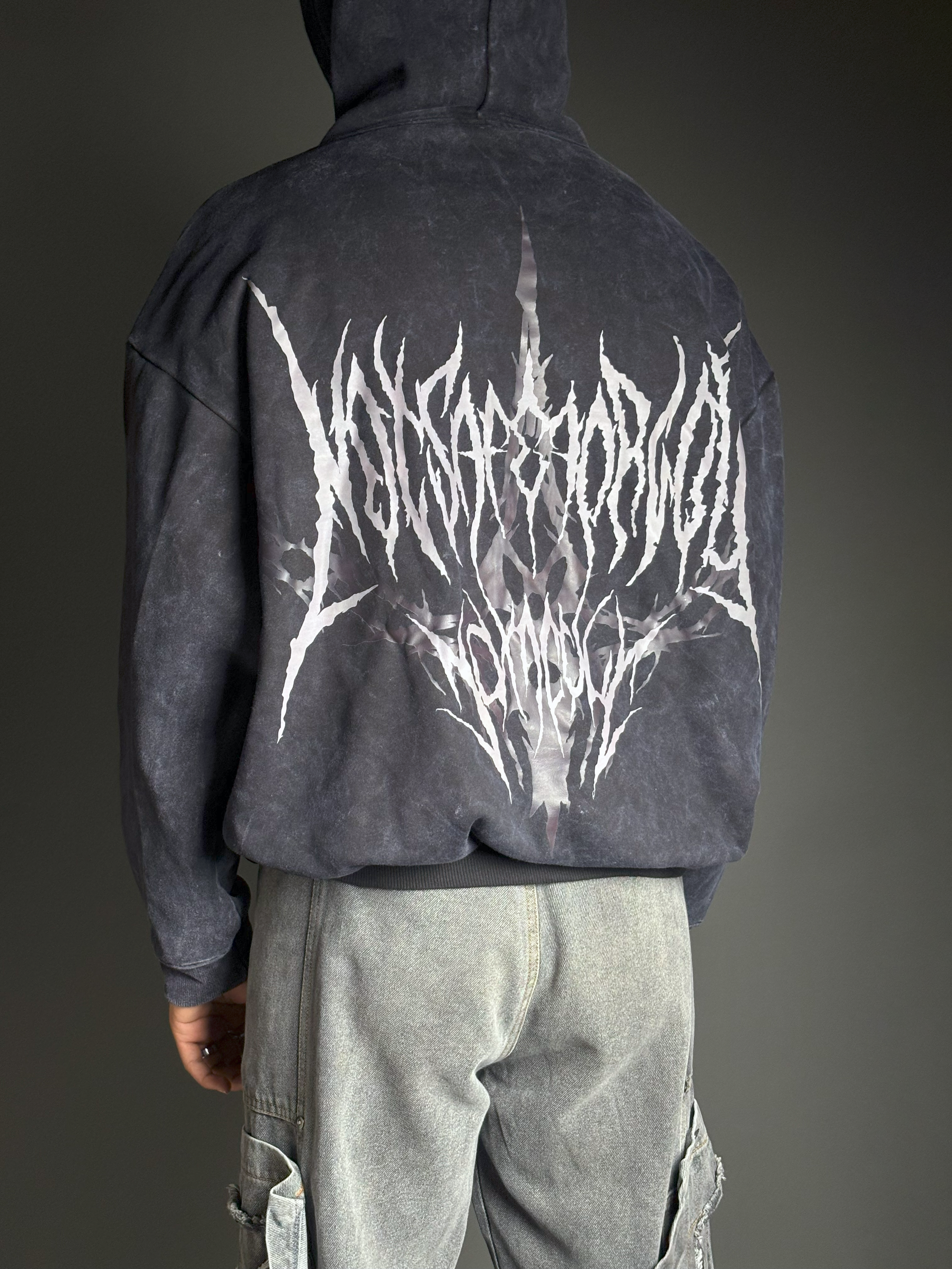 Black Metallic Signature Hoodie