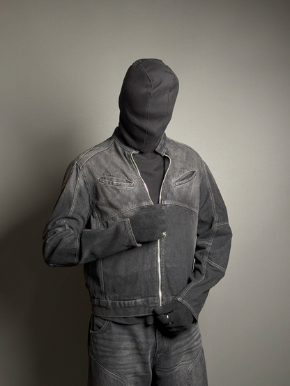 Denim Biker Jacket