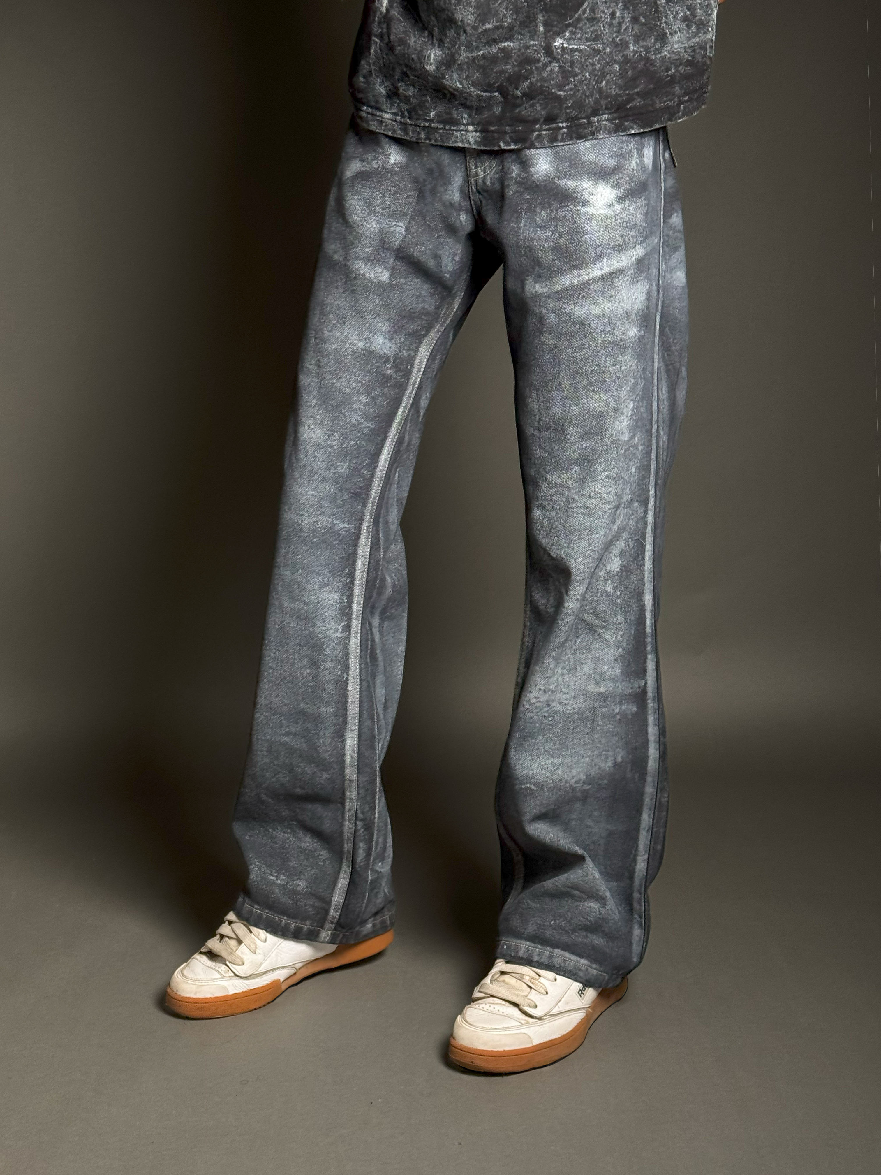 White Splash Paint pants