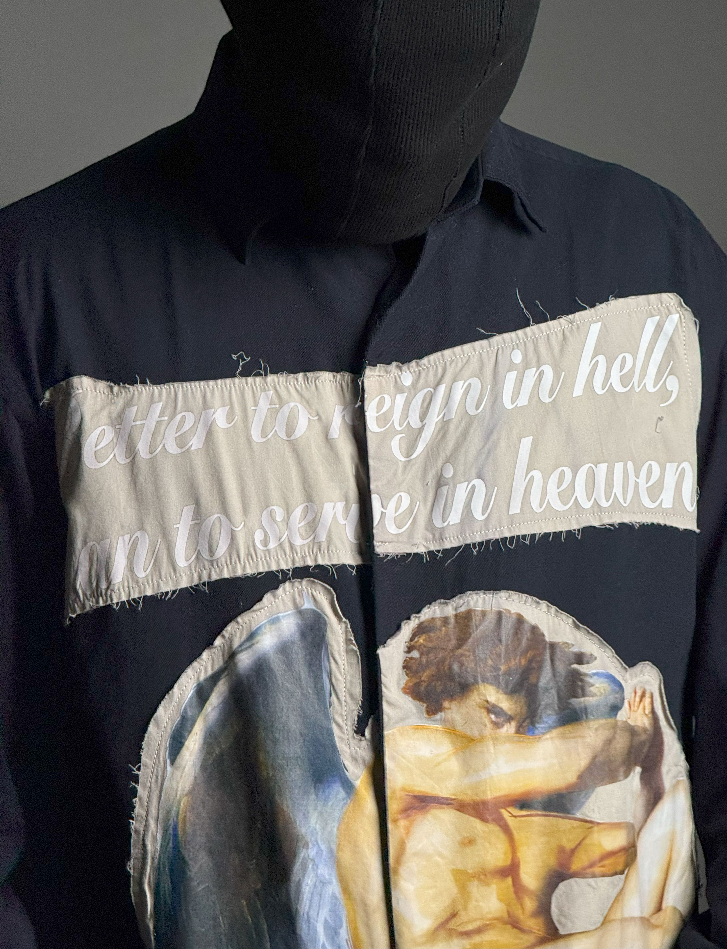 Blue Lucifer Magnetic Shirt | Special patchwork