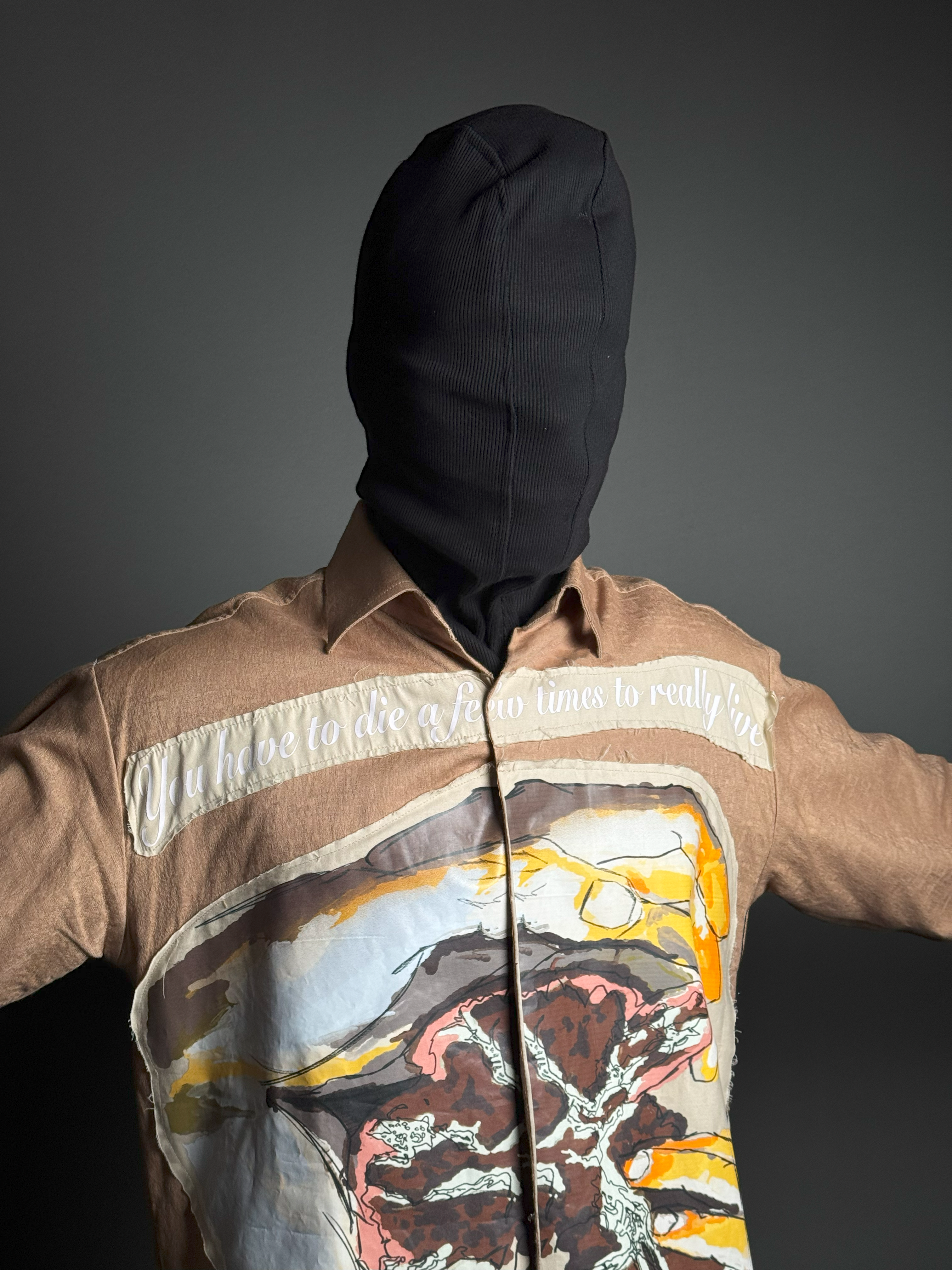 Beige Persephone's Magnetic shirt | Special patchwork