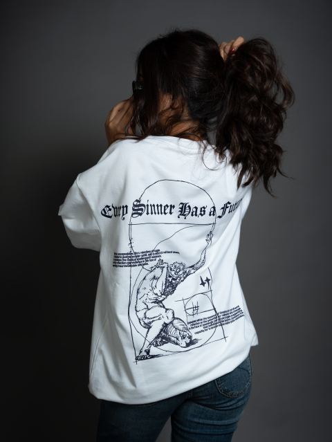 White SAINT-SINNER T-shirt